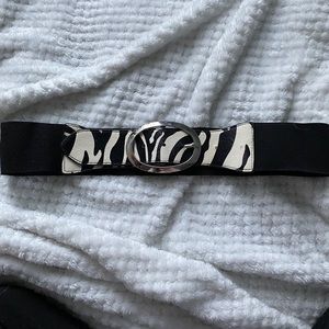 Zebra Printed Stretchy Dress/ Shirt Belt